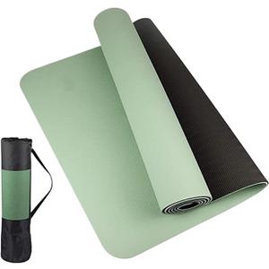 Thick Two-color, Non-slippery TPE Yoga Mat, Movement For Fitness Fitness In The Home Of The Tasteless Pad180 * 57cm(Green)