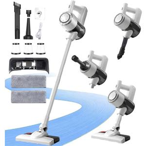 2026 Cordless Vacuum Cleaner with Mop Function|1.5L Dust Cup, Washable HEPA Filter| Lightweight 4.27lbs Stick Vacuum for Hard Floors/Tiles + Blower Function, Water Tank & Mop Pads