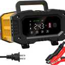 TPE 10Amp Intelligent Battery Charger with LCD Display - Portable LiFePO4/Lead-Acid Battery Charger for 12V/24V Auto Maintenance