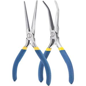 VISEMAN 6" Mini Needle Nose Pliers with Comfort Grip Handles, 2PCS Long Nose Pliers Set for Handmade Craft