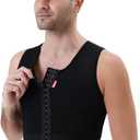 Mens Chest Compression Shirt – Gynecomastia Tank Top Shapewear for Men (Black, S)