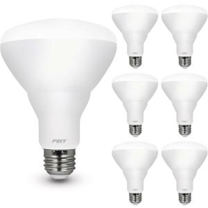 Feit Electric BR30 LED Light Bulb, 100W Equivalent, Dimmable, 1400 Lumens, E26 Standard Base, 5000K Daylight, 90 CRI, Flood Light Bulb for Recessed Cans, 22-Year Lifetime, BR30DM/1400/950CA/4, 4 Pack