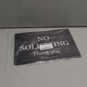 A4 Sign: NO SOLICITING Thank You  3mm Aluminium Composite, UV Printed, Outdoor Use, Easy Mounting with Four Screw Holes