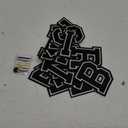 26pcs Iron on Letter Patches, Fully Embroidery Varsity Letters A-Z Patches for Clothing Jacket Backpacks Hat and More, 3.1" Black