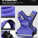 BAGAIL Adjustable Weighted Vest for Men 20-32lb, Comfortable U-Neck Rucking Vest with 6 Removable Weights, Storage Pocket and Reflective Strips for Strength Training, Advanced Bodyweight Workouts & Endurance