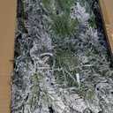9.5ft Snow Flocked Artificial Christmas Tree Fake Hinged Pine Tree with 450 Warm White Lights, 1800 Branch Tips, Foldable Stand for Christmas Home Office Party Decoration