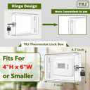 6 PCS Thermostat Lock Box with Key, Large Thermostat Cover with Lock for Thermostat on Wall, AC Control Lock Box Cover with Key, Air Conditioner Lockbox Fits Thermostats 4" H x 6" W or Smaller
