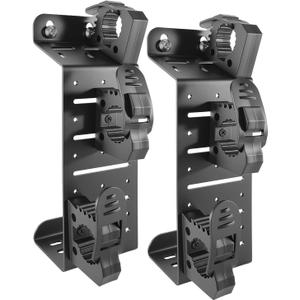 Truck Bed Rail Mount Brackets Compatible with Ford Maverick 2022-2025 F150 2015-2025 Ranger 2019-2025 Truck Bed Rail Track System, Modular Carbon Steel Accessory Mount for Shovels, Axes(3-Set Clamps)