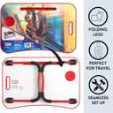 Marvel Spiderman Lap Desk Tray Table with Folding Legs, Cup Holder & Device Slot, Portable Kids Lap Desk for Homework, Meals, Tablets & Laptops