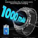 Military Smart Watches for Men, 1.7 Smartwatch with 1000 mAh Battery/2 Straps/Led Flashlight/Heart Rate/Sleep Monitor 100+ Sport Modes, Answer/Make Calls Fitness Watch for Android/iPhone