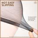 2 x Teenitor 20pcs Bald Cap Set - Breathable, Invisible Stocking Wig Cap for Lace Front, Sheer Caps, Black