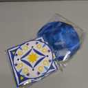 Capri Lemon Blue Yellow Tiles Spiral Hanging Swirl Decorations Mediterranean Amalfi Coast Ceiling Streamers for Positano Party Italian Summer Wedding, Birthday, Bridal Shower Bachelorette Fiesta Decor