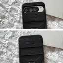 Magnetic for Google Pixel 9/9 Pro/10/10 Pro Case with Ring Stand, Rotatable Finger Holder with Slide Camera Cover, Works with Car Mount Kickstand Phone Case for Pixel 9/9 Pro/10/10 Pro Black