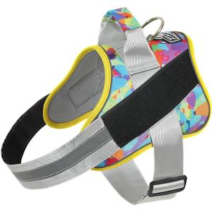 Dog Harness, No-Pull Reflective Dog Vest, Breathable Adjustable Pet Harness with Handle for Outdoor Walking - No More Pulling, Tugging or Choking (Medium (Pack of 1), Watercolour)