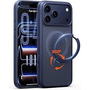 TORRAS Q3 Spin for iPhone 17 Pro Max Case with 360 Magnetic Stand, Camera Control, Fit for MagSafe, 4X MilitaryGrade Shockproof Case for iPhone 17 Pro Max Phone Case with Kickstand, Deep Blue