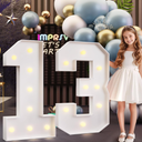 imprsv 3FT Marquee Numbers 13, Light Up Numbers for 13th Birthday Decorations Anniversary Party Decor, Number 13 Light Up Number, PreCut Foam Board Kit