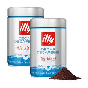 Illy Ground Espresso Coffee, Decaffeinated - Medium Roast - Mild & Balanced - 100% Arabica - Pre-Ground for Espresso- Pressurized Packaging Sealed for Freshness - 8.8oz (Pack of 1) Best By: 12/05/2027
