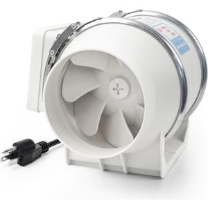 4 Inch Duct Fan, Inline Ventilation Exhaust Fan, 280 CFM Duct Intake High Efficiency Air Fan for Vent Bathroom, Kitchen, Grow Tent, Hydroponics, 3D Printer