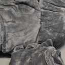 BEDELITE Flannel Sheets Full Size Grey - Super Soft Fleece Sheets Set Fluffy Extra Plush, 4 Piece(Include Fitted Sheet, Flat Sheet, 2 Pillowcases)