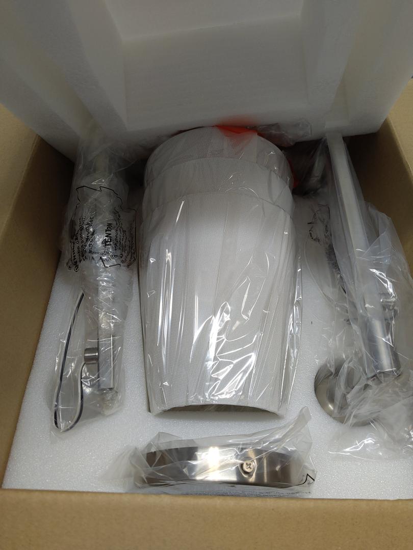 Wall Sconces Set of 2, Brushed Nickel Vanity Lights for Bathroom, Modern Wall Light Fixtures with Rotary Switch, Wall Mount Light with Frosted Glass, Farmhouse Lamp for Bedroom Living Room