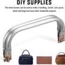 VILLCASE 5.90 Inch Metal Purse Frame with U-Shaped Carry Handle Durable Kiss Lock Clasp for DIY Handmade Clutch Coin Purse and Small Tote Bag Making Supplies