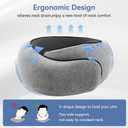 Neck Pillow Airplane, Travel Pillows for Airplanes, Memory Foam Adjustable Portable Neck Pillow for Traveling, Car Rides, and Home Use (Gray)
