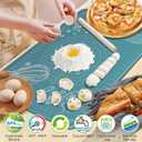 Silicone Pastry Mat 32" x 24" Extra Thick Non Stick Baking Mat with Measurements and Edge Heightening, Food Grade Silicone Rolling Mat for Pastry, Bread, Cookies, Pizza, Fondant, Pasta