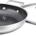 Cuisinart FusionPlus Nonstick Stainless Steel Cookware, 12-Inch Everyday Pan with Cover, PFAS-Free PURELYSEAR Ceramic Technology, Scratch Proof, Wide Grip Handles, Dishwasher Safe, FPS25-30D