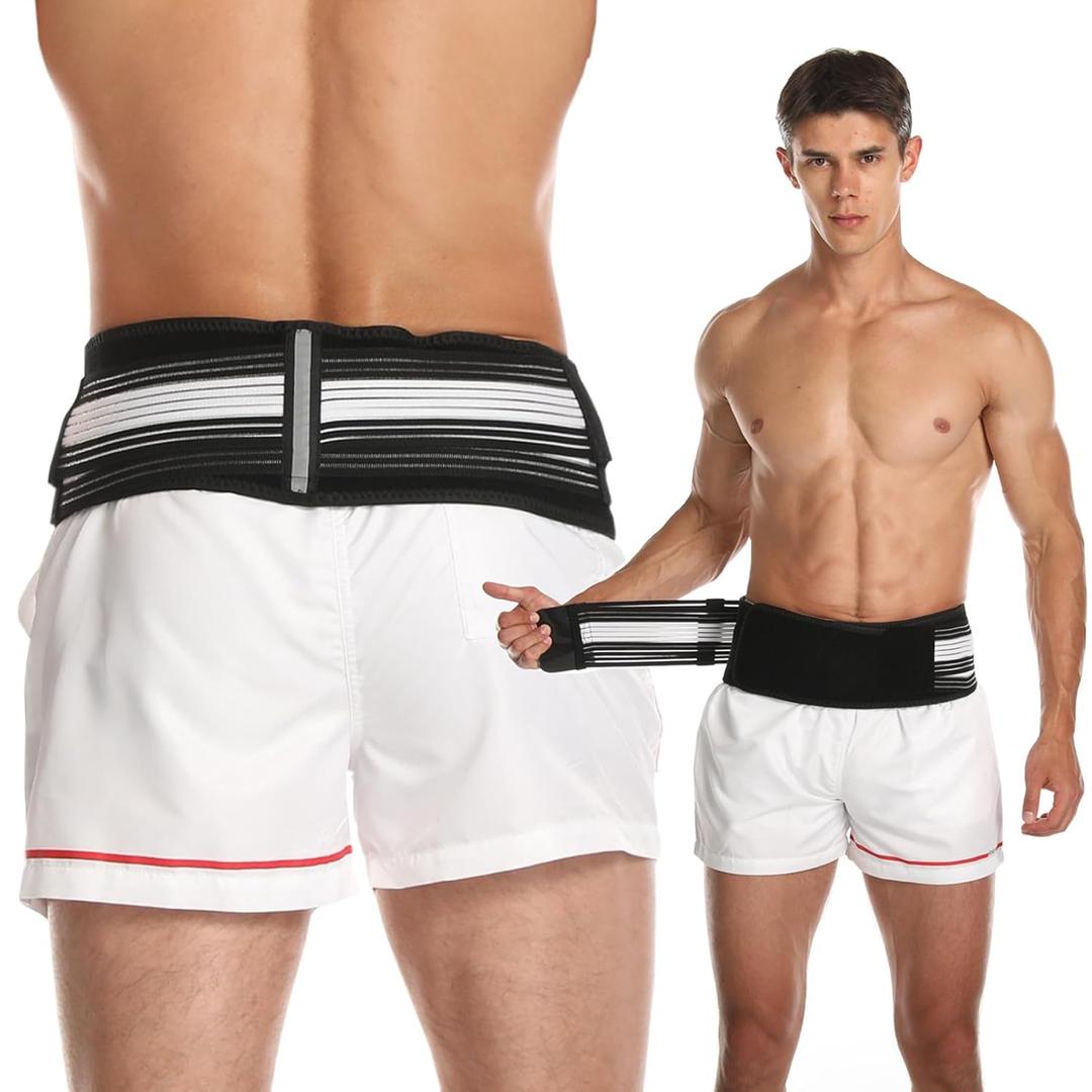 Paskyee Sciatica Belt, Sacroiliac Hip Band for Men Women - Sciatic, Lower Back, Si Joint, Pelvic pain Relief Regular ( Hip Size 30"-47") 