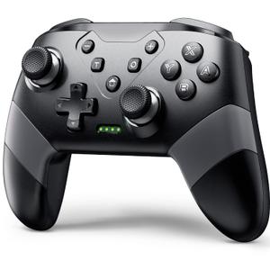VOYEE Switch Controllers Compatible with Switch/Lite/OLED, Programming Wireless Pro Controller with Motion Control, Vibration, Wake-up, Turbo, Screenshot (Gray)