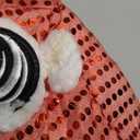 Chinese Dance Lion Dog Costume Chinese New Year Hoodies Spring Festival Winter Dog Warm Clothes Pet Coat Dress Up, Red, Large