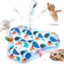 Interactive Cat Toys, Hide-and-Seek Automatic Cat Toy, Rechargeable Three-in-One Suitable for Kitten Toys to Interact and Play Automatically, with A Bird-Shaped Cat Toys for Indoor Cats