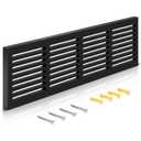 Colingmill 1 Pcs Decorative Return Air Vent Cover 32 x 8.5 x 3/4 Inch (30x6 Duct Opening) Black MDF Modern Farmhouse Wall Vent Grille High Airflow Cold Air Return HVAC Cover for Wall Baseboard