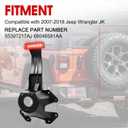 Spare Tire Holder Mounting Bracket Tire Carrier Bracket with Screws ＆ Third Center High Mount Brake Light with Wiring Harness Compatible with 2007-2018 Jeep Wrangler JK Replace# 55397217AJ (Black)