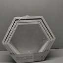 White Wooden Wall Shelves Hexagon - Hexagon, Honeycomb Shelves - Hexagon Set of 3