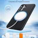 FNTCASE for Samsung Galaxy S26 Case: [Compatible with Magsafe] [Magnetic Phone Cover with Screen Protector] Military Grade Drop Protection Anti-Slip Anti-Fingerprint Dual Layer Shockproof (Magnetic)