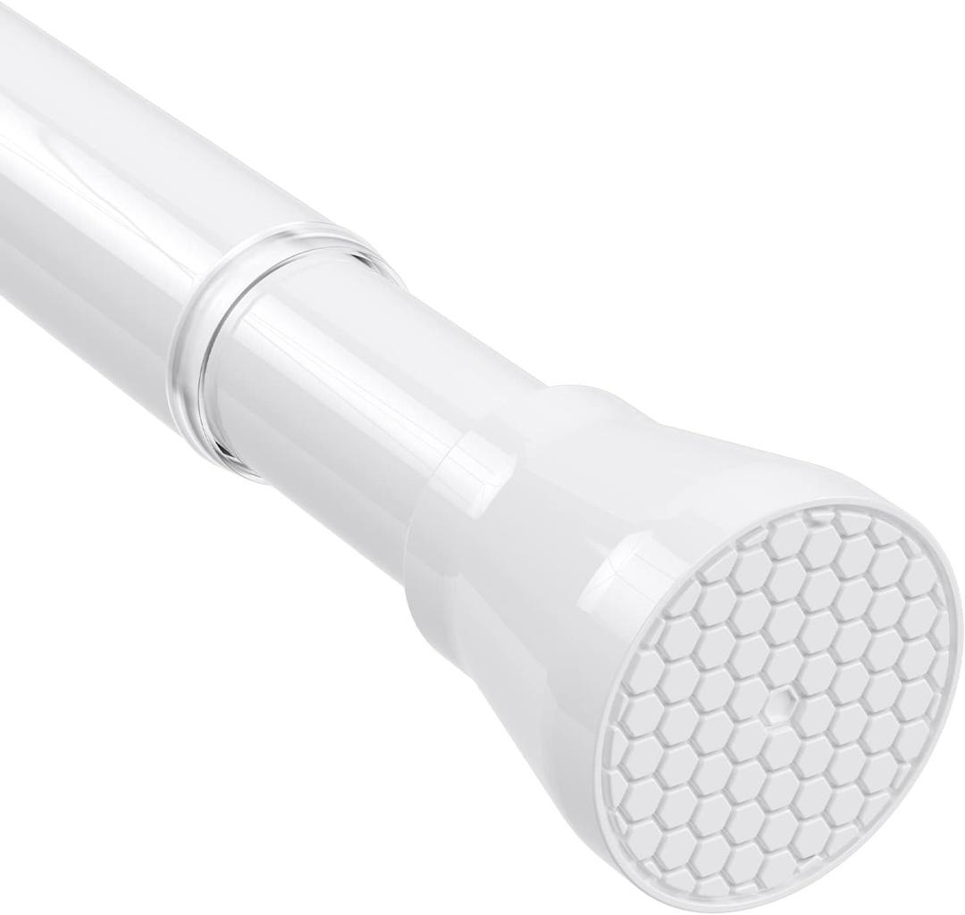 Tension Curtain Rod Tension Rods for Windows 28 to 48 Inch Curtain Rods No Drilling White Tension Rod Small Shower Rod Spring Rod Adjustable Curtain Rod Short Shower Tension Rods for Closet, Doorway