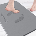 WNOMDY Bath Stone Mats Diatomaceous Earth Bath Mat Fast Water Drying Super Absorbent Diatomite Mat with Non-Slip for Bathroom Shower Floor,Kitchen Absorbent Pad,15.35x23.62inch,Light Grey,Hard 1-Pack
