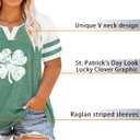 VISLILY Plus-Size Tops for Women Summer V Neck T Shirts Color Block Raglan Tees XL-4XL (M)