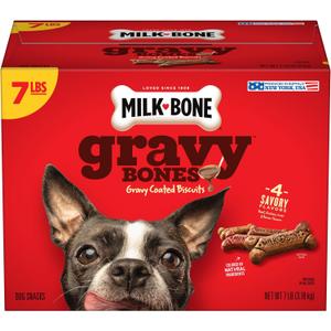 Milk-Bone GravyBones Dog Biscuits, Small Dog Treats, 7 lb. (EXP 09/07/27)