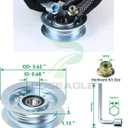GY22172 Idler Pulley Replaces GY20067 Idler Pulley for John Deere 42" 48" D140 LA145 L130 L120 L110 LA115 E140 D110 E170 D160 LA105 D130 L100 D105 LA130 E160 Lawn Decks