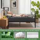 BEDLORE Twin XL Mattress Topper Viscose Derived from Bamboo, Thick Pillow Top Mattress Pad with Deep Pockets for 6-15 inches Mattress, Soft Mattress Topper College Dorm Size for Back Pain(Dark Gray)