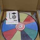 T-SIGN 12 Inch Heavy Duty Spinning Prize - 10 Slots Color Tabletop Roulette Spinner Wheel of Fortune - Spin The Wheel with Dry Erase Marker and Eraser Win The Fortune Spin Game for Trade Show