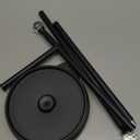 KASUNTO Toilet Paper Holder for Bathroom, Heavy Weighted Metal Free Standing Toilet Paper Holder Stand with Crystal Ball, Toilet Paper Roll Stand for Bathroom Accessories (Matte Black)