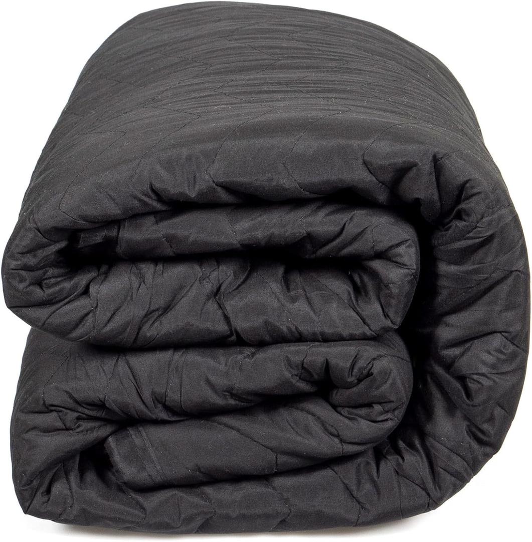 US Cargo Control 96"x80" Extra Large Sound Dampening Blanket with Grommets, Machine Washable, 12 Pounds (Black)