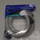 Eastman 6 Foot Dishwasher Drain Hose, Fit with 5/8 Inch, 7/8 Inch, or 1 Inch OD Drain Outlet, 90 Degree Rubber Elbow, Corrugated, Gray Polypropylene, 91227