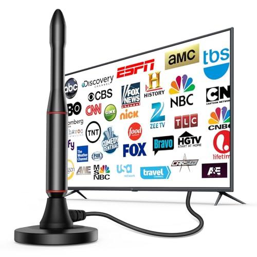 TV Antenna Indoor,650+ Miles Long Range Digital Antenna Indoor for All TV,Antenna for Smart TV for Local Channels,Supports 4K, 1080p