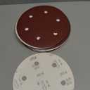 9 Inch 6 Hole Hook and Loop Abrasive Sandpaper, 30 Pcs Drywall Sander Sanding Discs, 5Pcs Each of 80 100 120 150 180 240 Grits