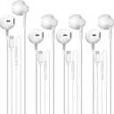USB C Wired Headphone for iPhoneHeadphones with USB-C Plug, Wired Ear Buds with Built-in Remote to Control Music, Phone Calls, and Volume [4Pack]