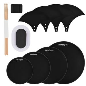 Drum Mute Pads 11 Pieces With Cymbal Pad and Hi hats Set Pad, Foam Drum Silencer Pads, Fits 10”, 12”, 14”, 16"